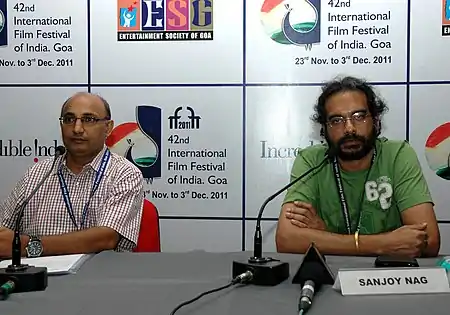 The Director of the film “Memories in March”, Sanjoy Nag addressing a press conference, during the 42nd International Film Festival of India (IFFI-2011), in Panaji, Goa on November 27, 2011.jpg