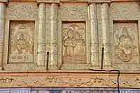 The gold plated embossed sculptures