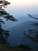 The sea and lower flanks of Mount Tapulao