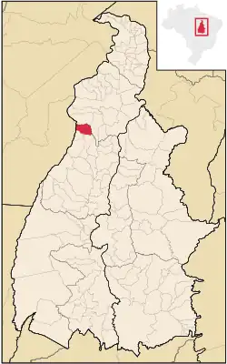 Location in Tocantins state