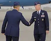 Lieutenant General Selva greeted Colonel James C. Vechery upon arriving at Travis Air Force Base, California during Selva tenure as assistant to the chairman of the Joint Chiefs of Staff on January 11, 2010.
