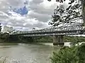 Walter Taylor Bridge (left) adjacent to the Indooroopilly Railway Bridge.