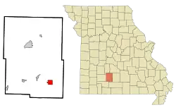 Location of Seymour in Webster County and Missouri