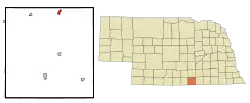 Location of Blue Hill, Nebraska