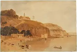 View of the right bank of the Ganges, near Currah, December 1788, by William Daniell