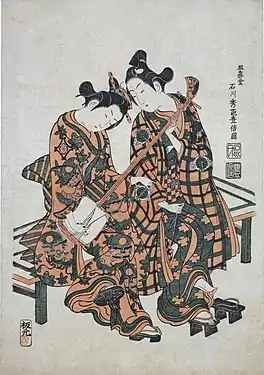 Kabuki actors Onoe Kikugoro I and Nakamura Kiyosaburo