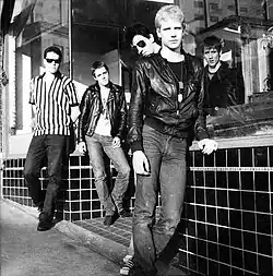 X-15 in front of the Gorilla Room in 1980. From left: Eric Rohrer, Eric Alton, Tod Fuhs, Kelly Mitchell, Ken Wooding