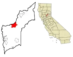 Location in Yuba County and the state of California