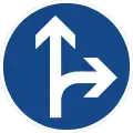 Sign 214Straight ahead or right ahead